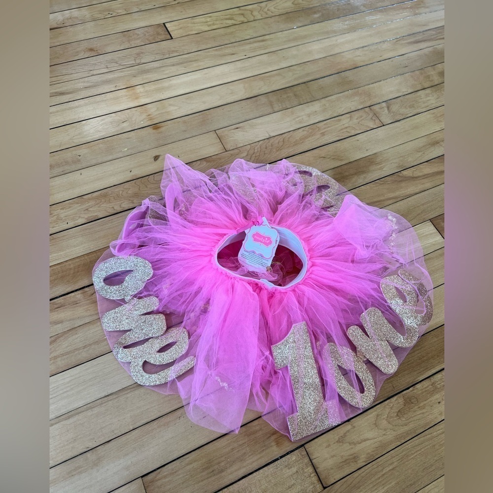 NWT Mud Pie 1st‎ birthday pink tutu skirt
